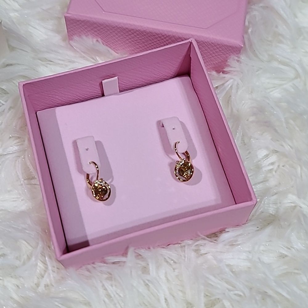 Swarovski Bella V drop earrings - Gold Tone NEW